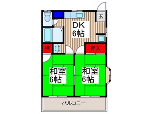 みやび第二コーポの物件間取画像